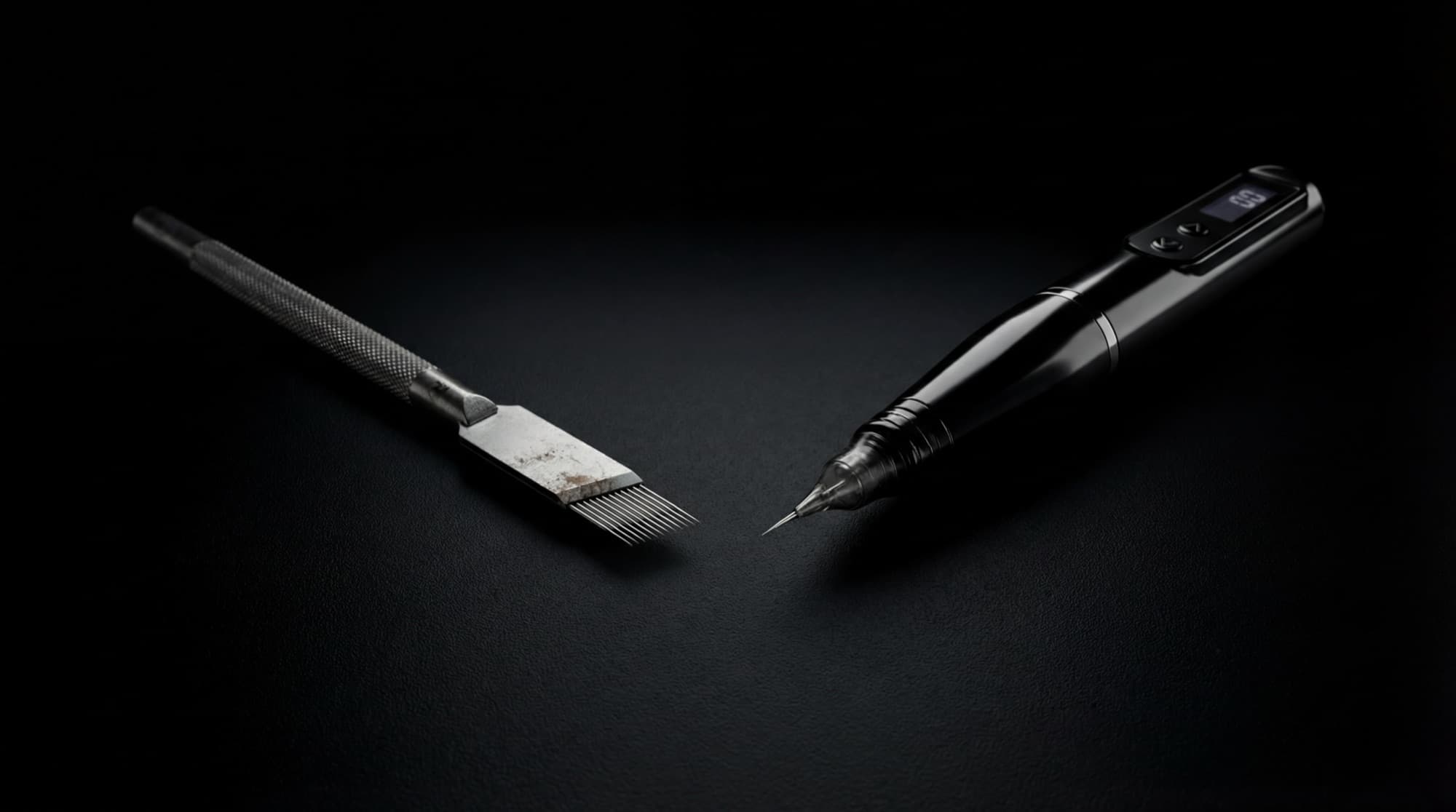 Microblading blade vs nano brow machine — the tool difference