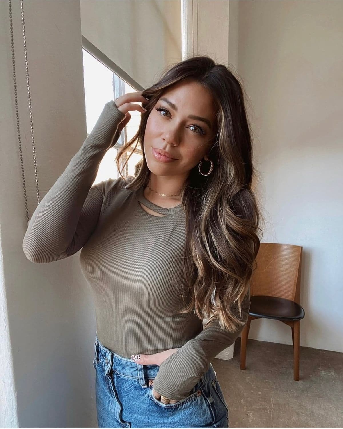 Selfie showing soft, natural-looking brows