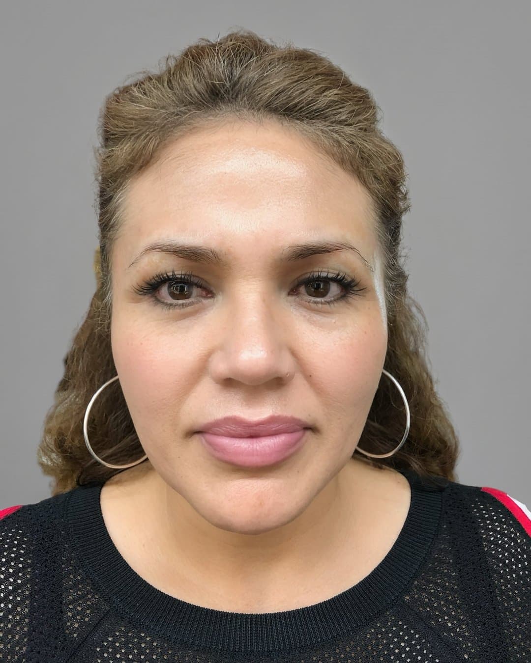 Powder Brows before — Thin, sparse brows