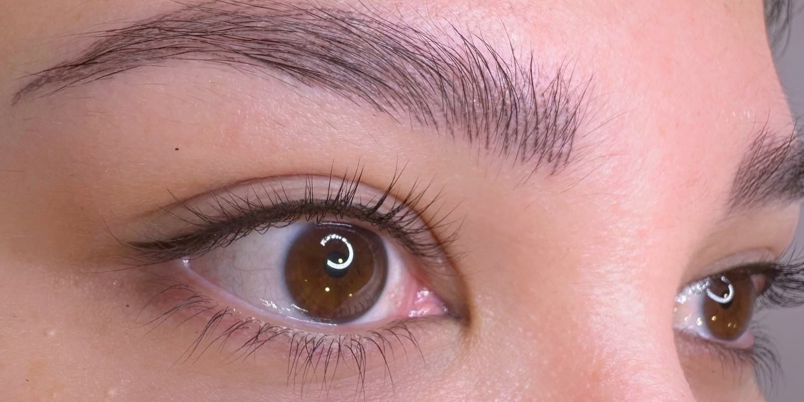 Close-up of a Microblading LA client’s permanent lash-line eyeliner
